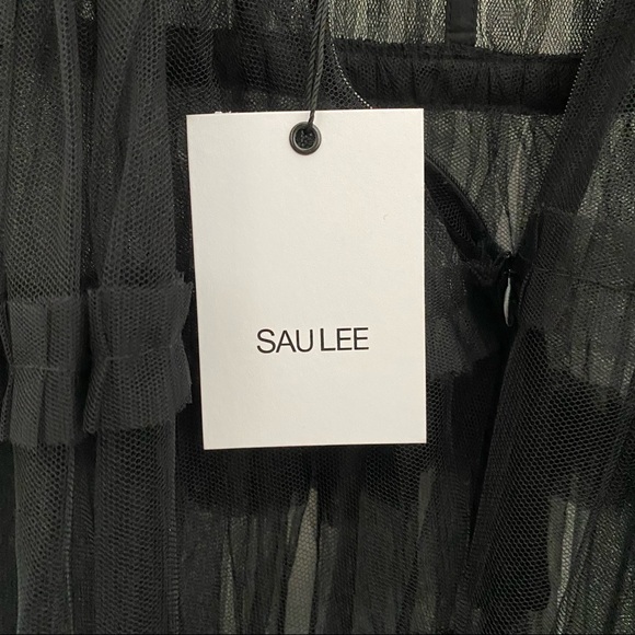 NWT SAU LEE Black Camille Gown - Picture 8 of 10